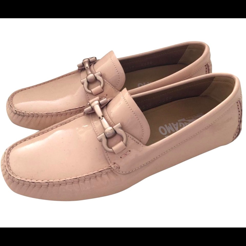 Salvatore Ferragamo Leather Driver Loafers sz 5